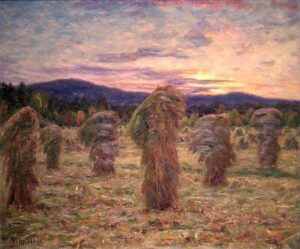 「フィンスコグの秋の夕方」（1898年）Ragnvald Hjerlow