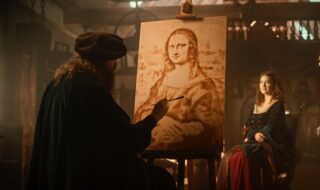 「モナ・リザ」を制作するダ・ヴィンチ（イメージ画像）