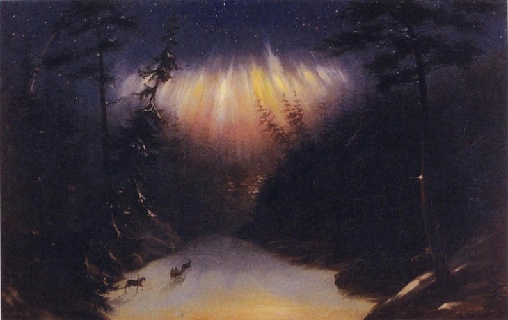 「オーロラ（Revontulet）」（1849年）Werner Holmberg