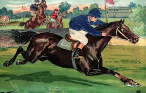 競馬のポストカード（1910年頃）Arthur Thiele