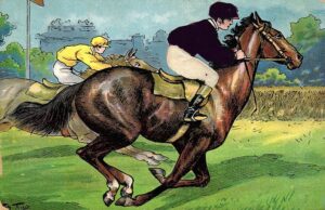 競馬のポストカード（1910年頃）Arthur Thiele