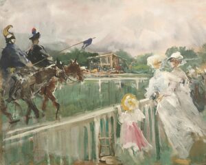 「サン・シーロの競馬レース」（1906年）Pompeo Mariani