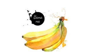 バナナ（水彩画イメージ）