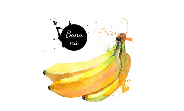 バナナ（水彩画イメージ）