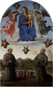 「正義の旗」（1496年）ペルジーノ