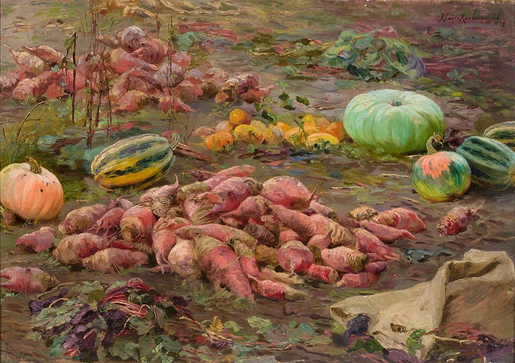「農場のビーツやカボチャ」（1892年）Maria Klass-Kazanowska