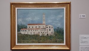 「ピエイクロスの修道院、コルシカ」（1914年）モーリス・ユトリロ　※「モーリス・ユトリロ」展より