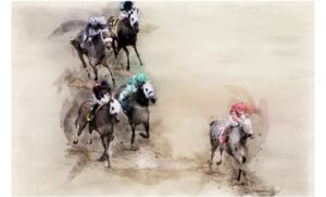競馬の水彩画（イメージ画像）