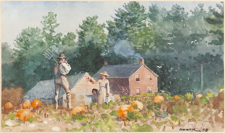 「Pumpkin Patch（パンプキンパッチ）」（1878年）ウィンスロー・ホーマー