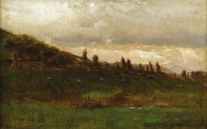 「カボチャ畑」（1880年頃）アーサー・パートン