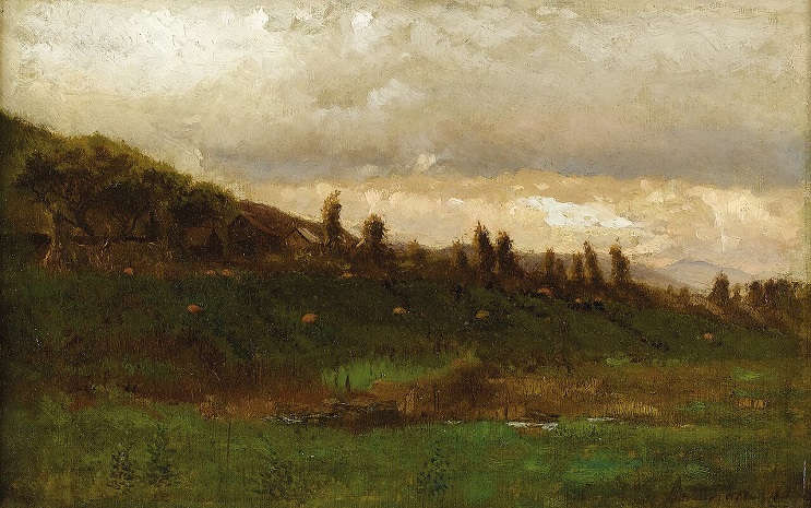 「カボチャ畑」（1880年頃）アーサー・パートン