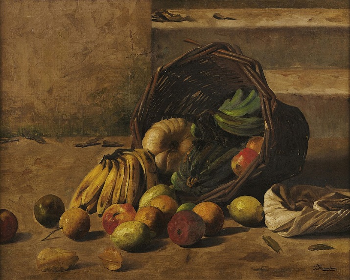 「こぼれたバスケット」（1895年頃）Pedro Alexandrino Borges