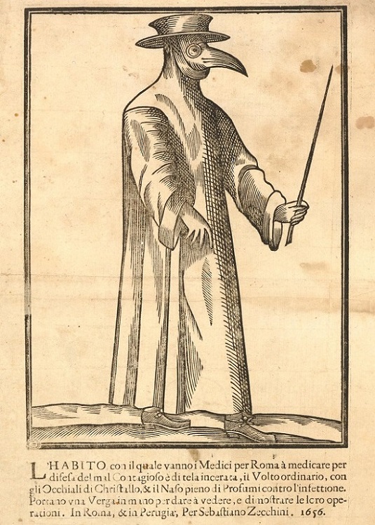 「ペスト医師の衣装」（1656年）　※public domain画像