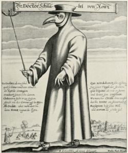 「17世紀、ローマのペスト医師」　※public domain画像