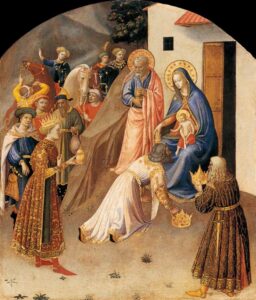 「東方三博士の礼拝（Adoration of the Magi）」（1423-1424年頃）フラ・アンジェリコ