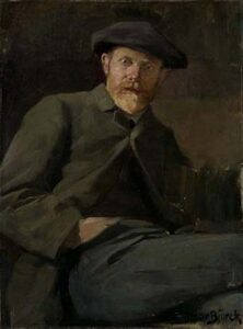 「カール・ノードシュトルムの肖像」（1884年）オスカル・ビョルク