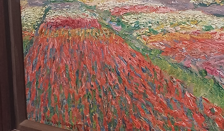 オランダのチューリップ畑（detail）」（1886年）クロード・モネ