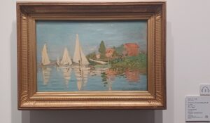 「アルジャントゥイユのレガッタ」（1872年頃）クロード・モネ　※「クロード・モネ ー 風景への問いかけ」展より