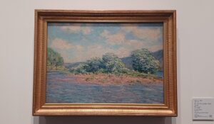 「ポール＝ヴィレのセーヌ川」（1890年頃）クロード・モネ　※「クロード・モネ ー 風景への問いかけ」展より