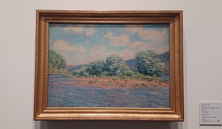 「ポール＝ヴィレのセーヌ川」（1890年頃）クロード・モネ　※「クロード・モネ ー 風景への問いかけ」展より