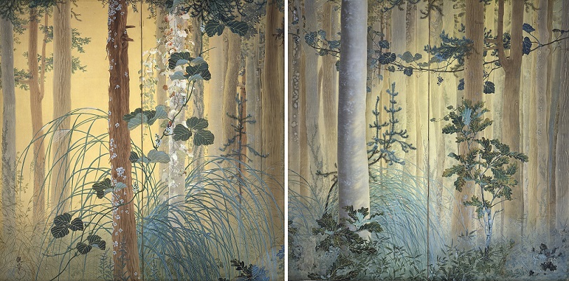 「木の間の秋」1907年（明治40年）、下村観山