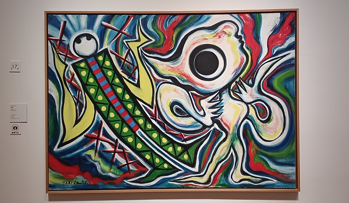 「遭遇」（1981年）岡本太郎　※東京藝大美術館で開催の「ＮＨＫ日曜美術館５０年展」の様子より