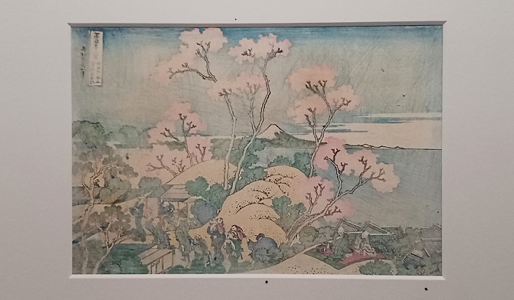 『冨嶽三十六景』より「東海道品川御殿山ノ不二(裏面)」(天保1-4年頃)葛飾北斎 ※「北斎 冨嶽三十六景(井内コレクション)」展より