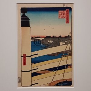 「名所江戸百景 日本橋江戸ばし」（安政4年）歌川広重　※三菱一号館で開催の「トワイライト、新版画」展より