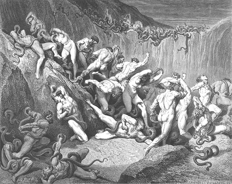 『神曲』の「地獄篇:第24歌」より(ギュスターヴ・ドレ)