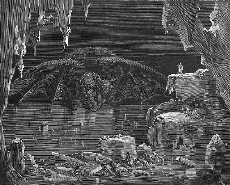 『神曲』の「地獄篇:第34歌」より(ギュスターヴ・ドレ)