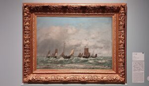 「ベルク、出航」（1890年）ウジェーヌ・ブーダン　※「ブーダン展 － 瞬間の美学、光の探求」より