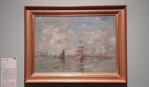 「ディエップの港」（1896年）ウジェーヌ・ブーダン　※「ブーダン展 － 瞬間の美学、光の探求」より