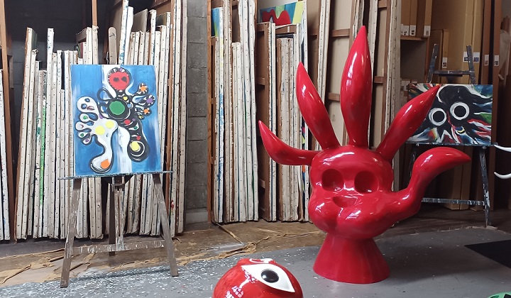 「岡本太郎記念館」にて、アトリエの様子