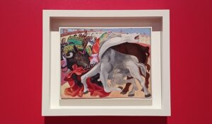 「コリーダ：闘牛士の死」（1933年）パブロ・ピカソ　※企画展「ピカソ meets ポール・スミス」の展示風景より