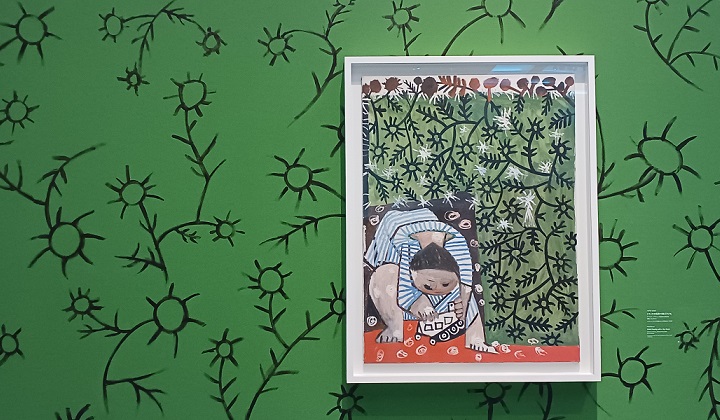 「トラックの玩具で遊ぶ子ども」（1953年）パブロ・ピカソ　※企画展「ピカソ meets ポール・スミス」の展示風景より
