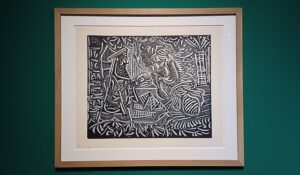 「マネの《草上の昼食》の変奏」（1961年）パブロ・ピカソ　※企画展「ピカソ meets ポール・スミス」の展示風景より