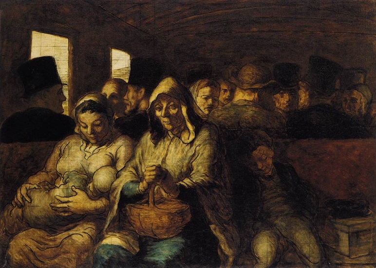 「三等列車」（1862-1864年頃）オノレ・ドーミエ