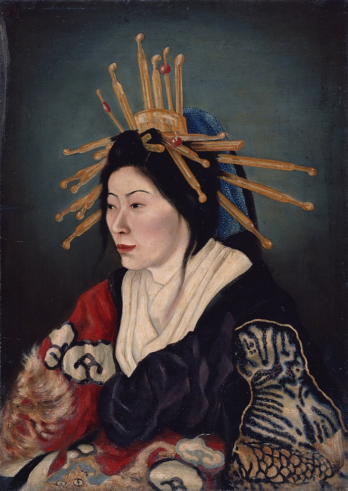 「美人（花魁）」（1872年 / 明治5年）高橋由一
