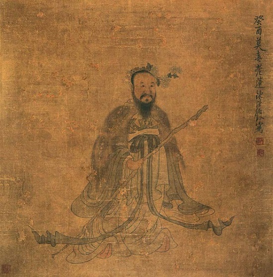 「屈原の肖像」陳洪綬　※Public Domain画像