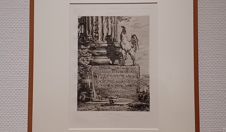 『腐蝕銅版画家協会集：近代の銅版画』第1集扉（エッチングのめざめ）ジュール・ジャックマール　※国立西洋美術館の「版画家レンブラント」展より