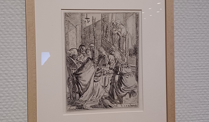 「キリストの割礼」（1625年頃）レンブラント・ハルメンスゾーン・ファン・レイン　※国立西洋美術館の「版画家レンブラント」展より