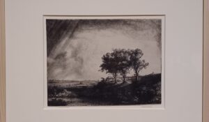 「三本の木」（1643年）レンブラント・ハルメンスゾーン・ファン・レイン　※国立西洋美術館の「版画家レンブラント」展より