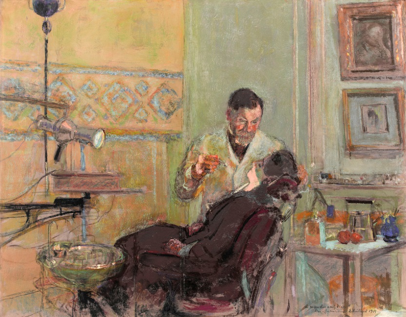 「歯科医院のジョージ・ヴィアウ医師」（1914年）エドゥアール・ヴュイヤール